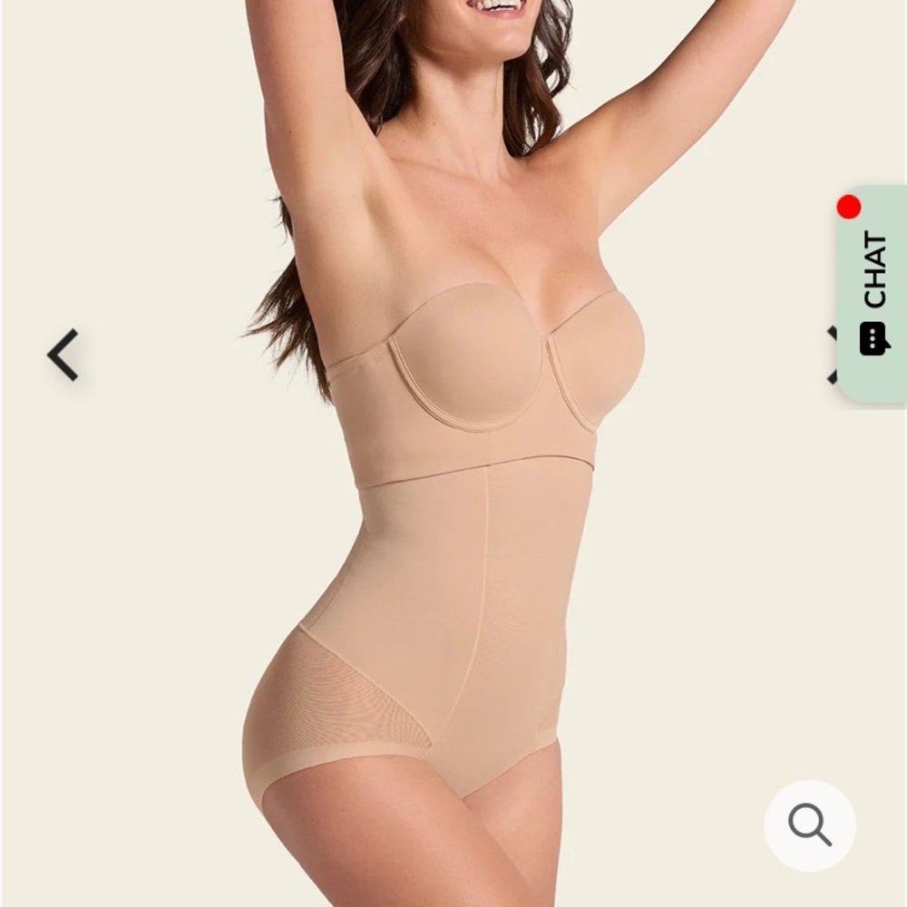 Leonisa Strapless Shaping Bodysuit - Nude
